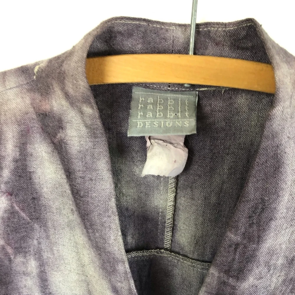 vintage 90s tie dyed linen shirt dress‎ grunge boho